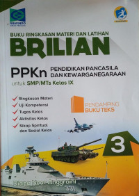 Image of Buku Ringkasan Materi dan Latihan Brilian PPKn Pendidikan Pancasila dan Kewarganegaraan untuk SMP/MTs Kelas IX