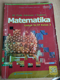 Image of Matematika untuk SLTP Kelas 3 Semester 2